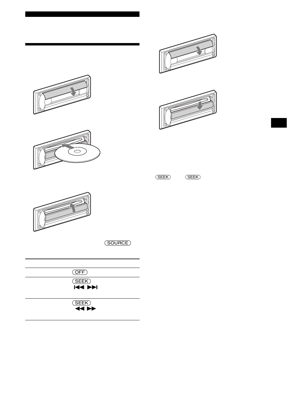 Cd player, Playing a disc | Sony CDX-R3000 User Manual | Page 9 / 122