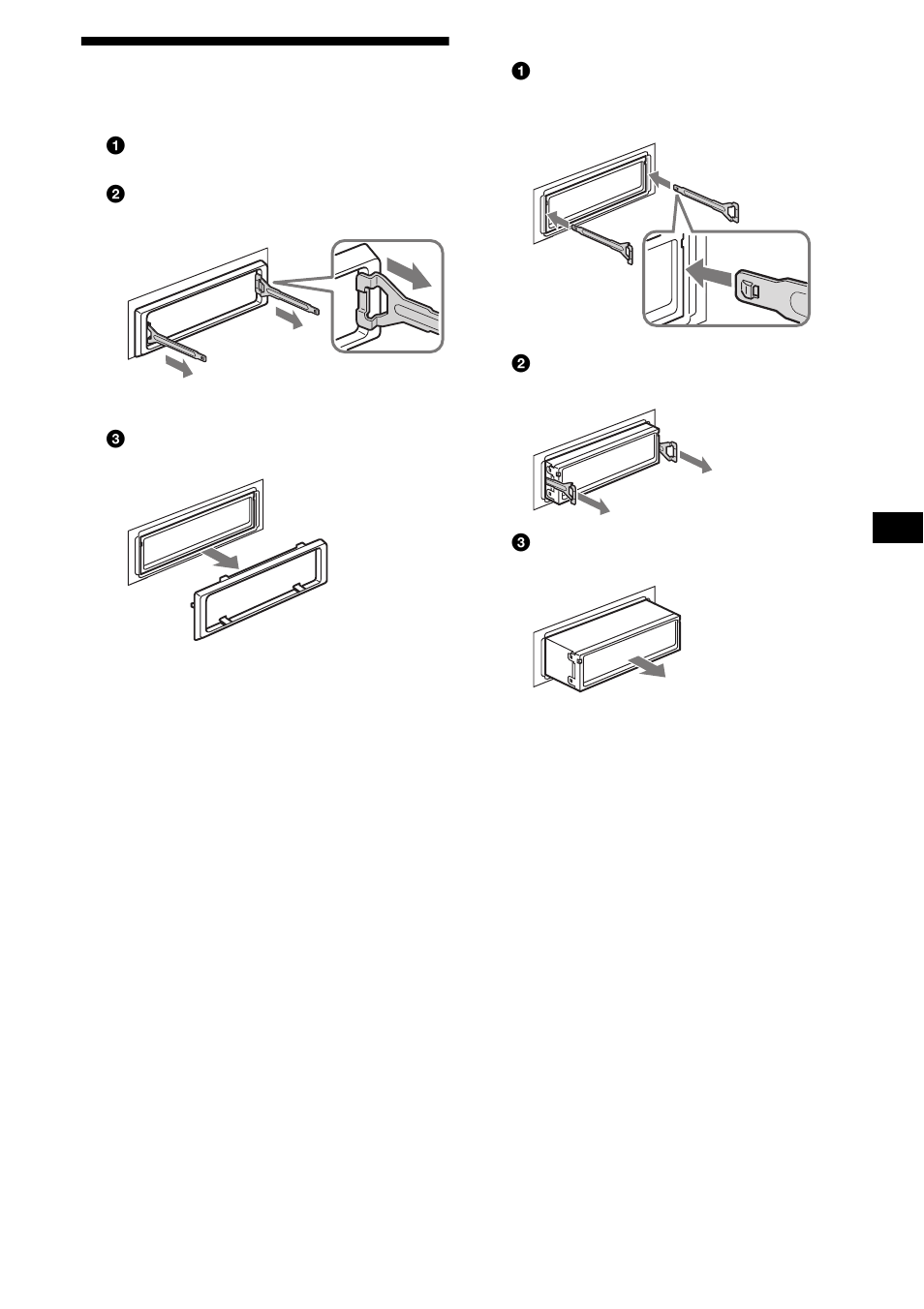 Rimozione dell’apparecchio, 21 rimozione dell’apparecchio | Sony CDX-R3000 User Manual | Page 93 / 122