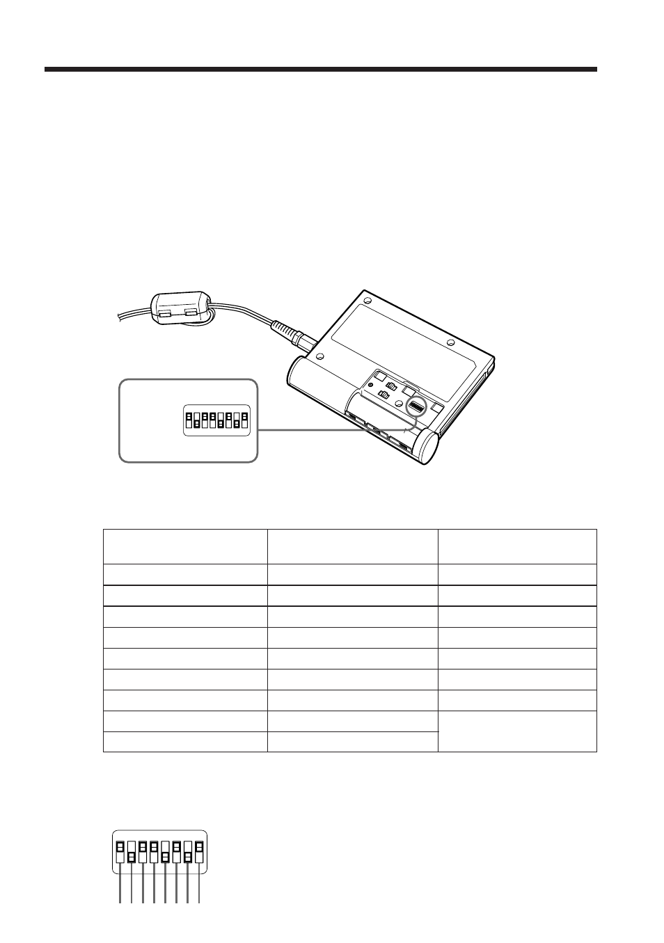 Installation af enheden, Indstilling af area code-kontakterne, Indstillingslisten for area code-kontakten | Sony BTA-NW1A User Manual | Page 119 / 156