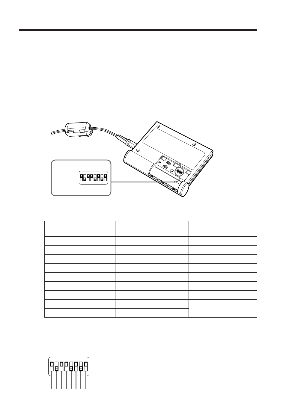 Laitteen asentaminen, Area code -kytkinten asettaminen, Area code -kytkimen asetusluettelo | Sony BTA-NW1A User Manual | Page 133 / 156