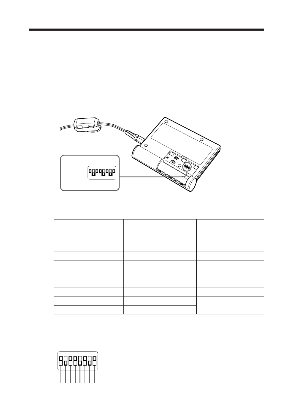 Ajustes de la unidad, Configuración de los interruptores area code | Sony BTA-NW1A User Manual | Page 26 / 156