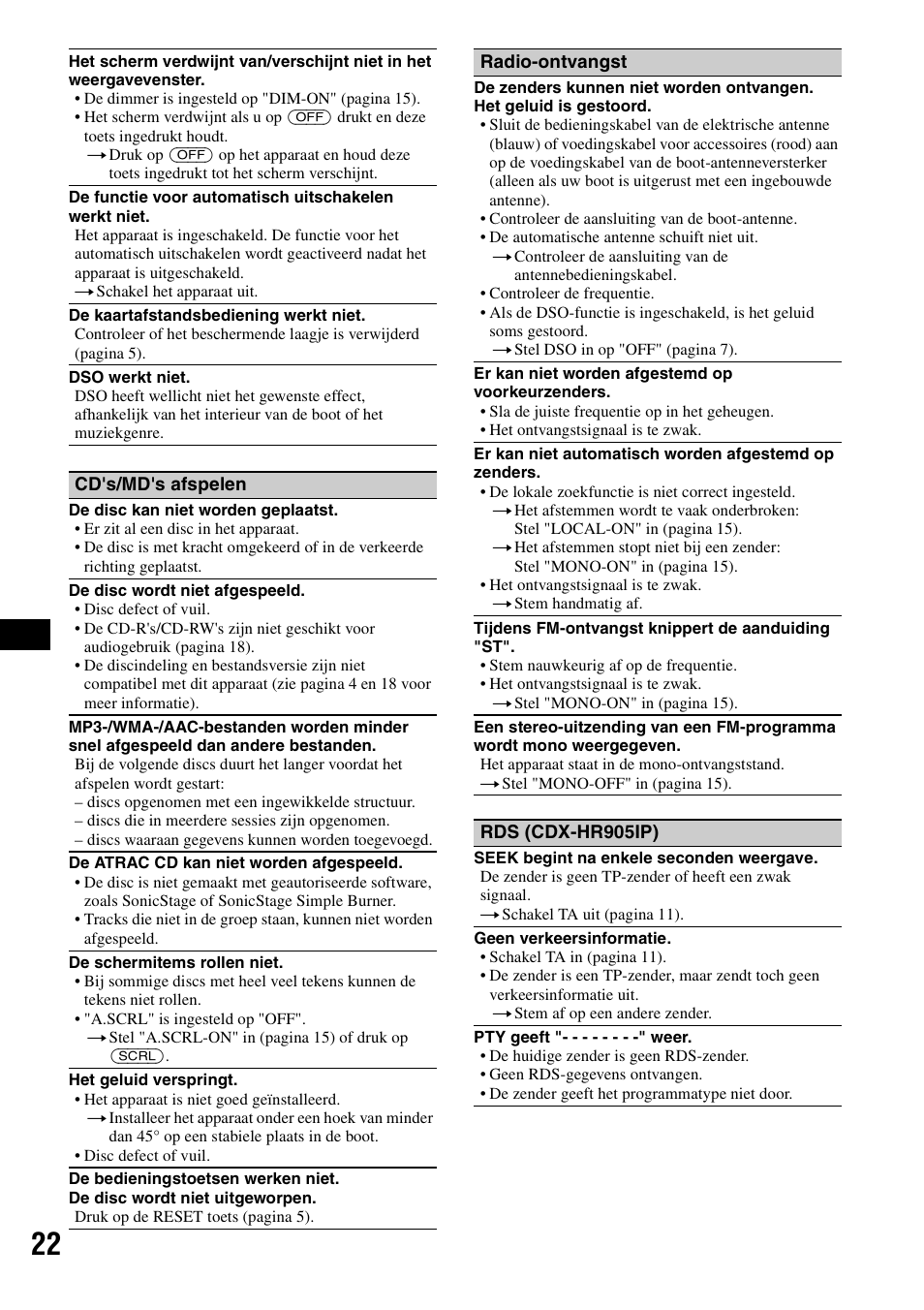 Sony CDX-H905iP User Manual | Page 112 / 136