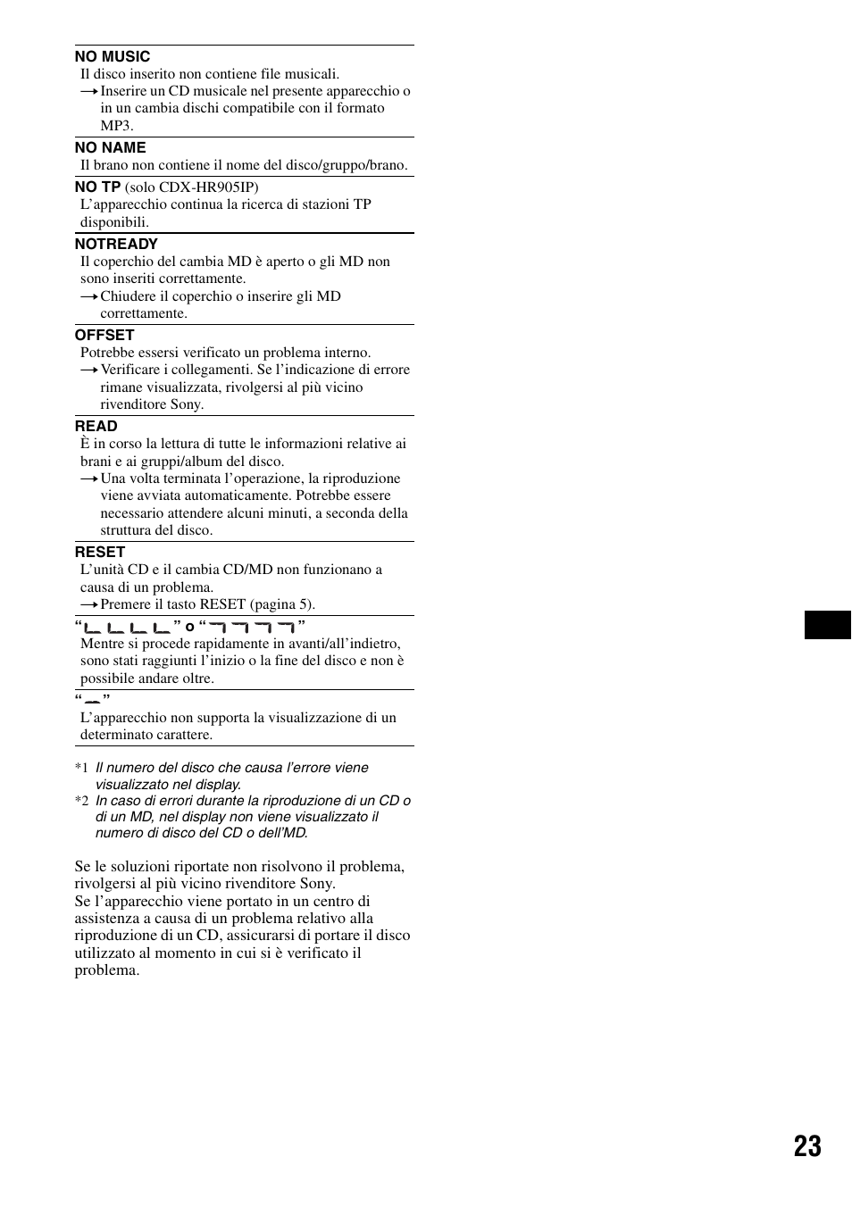 Sony CDX-H905iP User Manual | Page 135 / 136