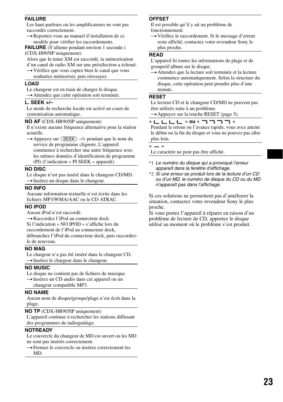Sony CDX-H905iP User Manual | Page 47 / 136