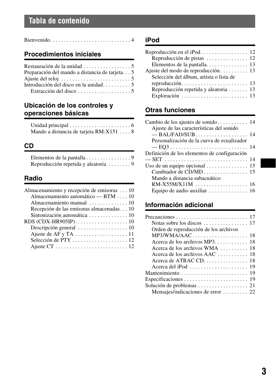 Sony CDX-H905iP User Manual | Page 49 / 136