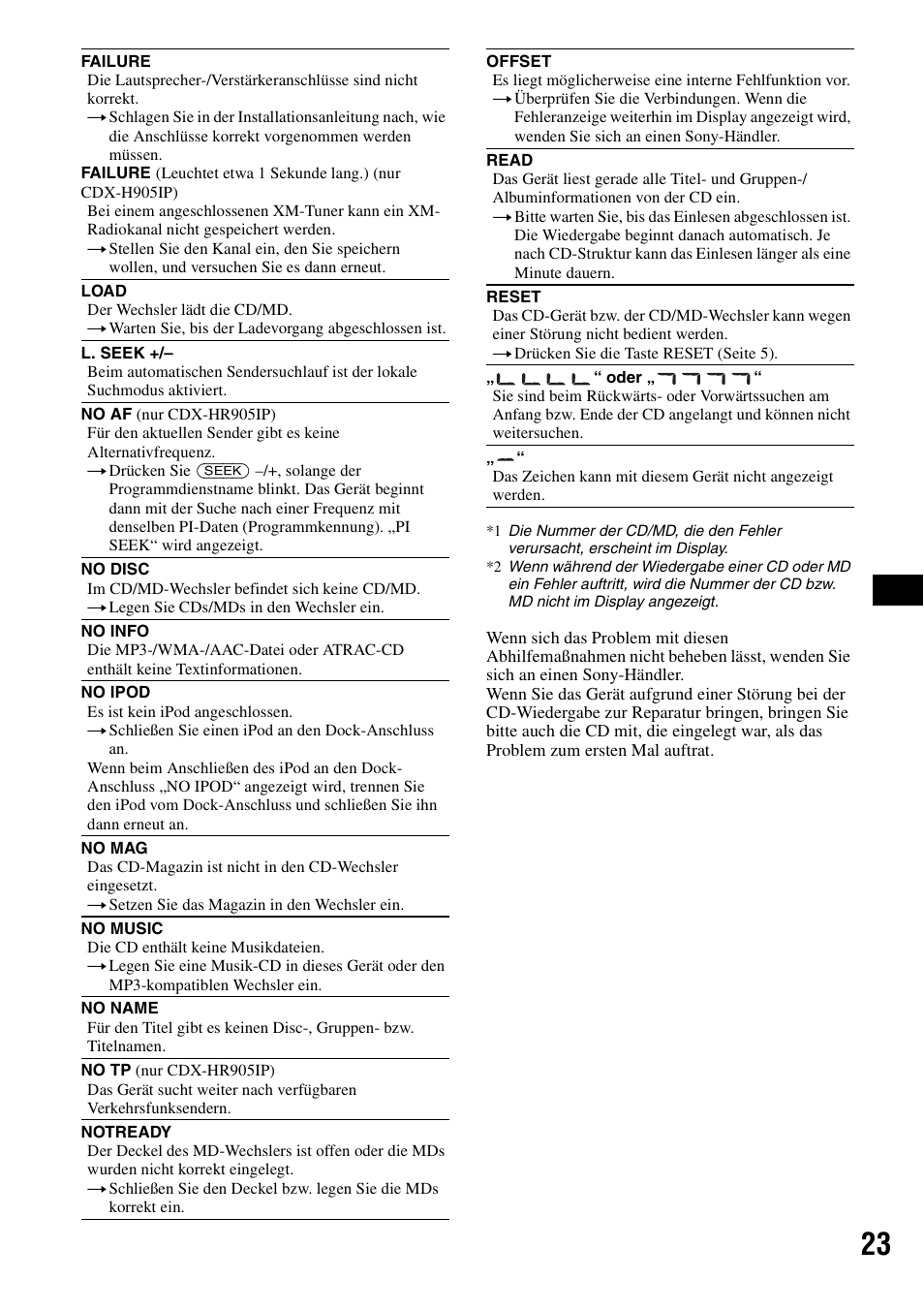 Sony CDX-H905iP User Manual | Page 91 / 136