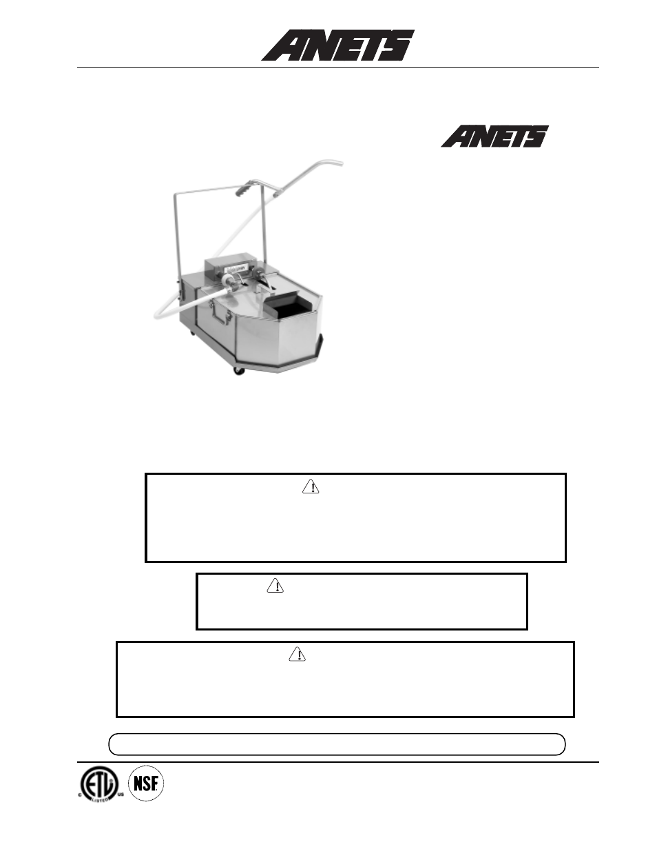 Anetsberger Brothers FFM-150 User Manual | 9 pages