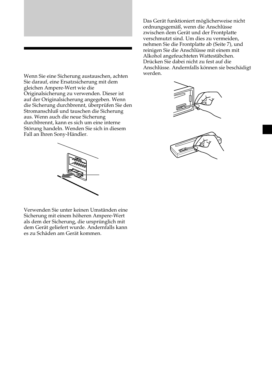 Weitere informationen, Wartung | Sony CDX-L410 User Manual | Page 41 / 112