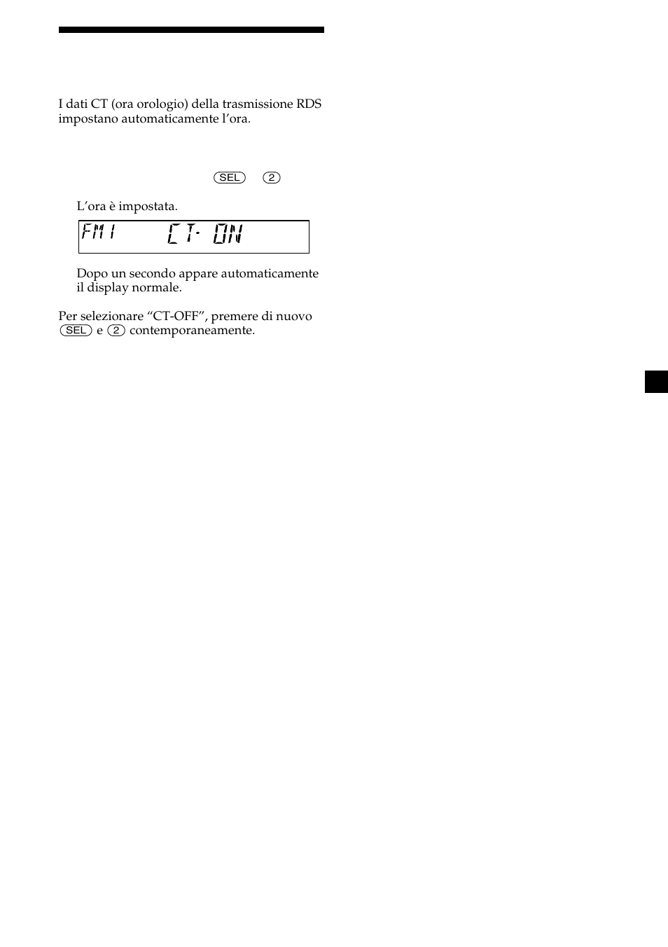 15 impostazione automatica dell’orologio | Sony CDX-L410 User Manual | Page 81 / 112