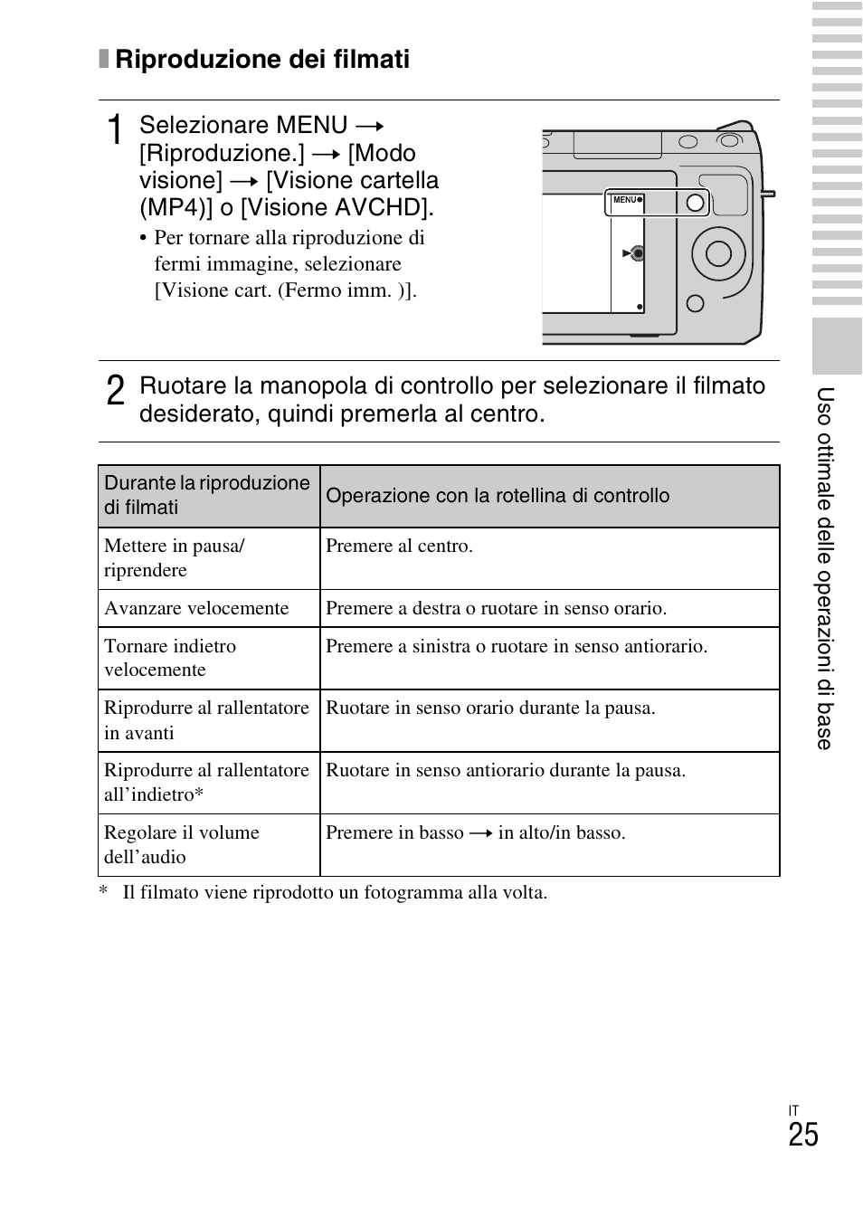 Xriproduzione dei filmati | Sony NEX-F3 User Manual | Page 235 / 522