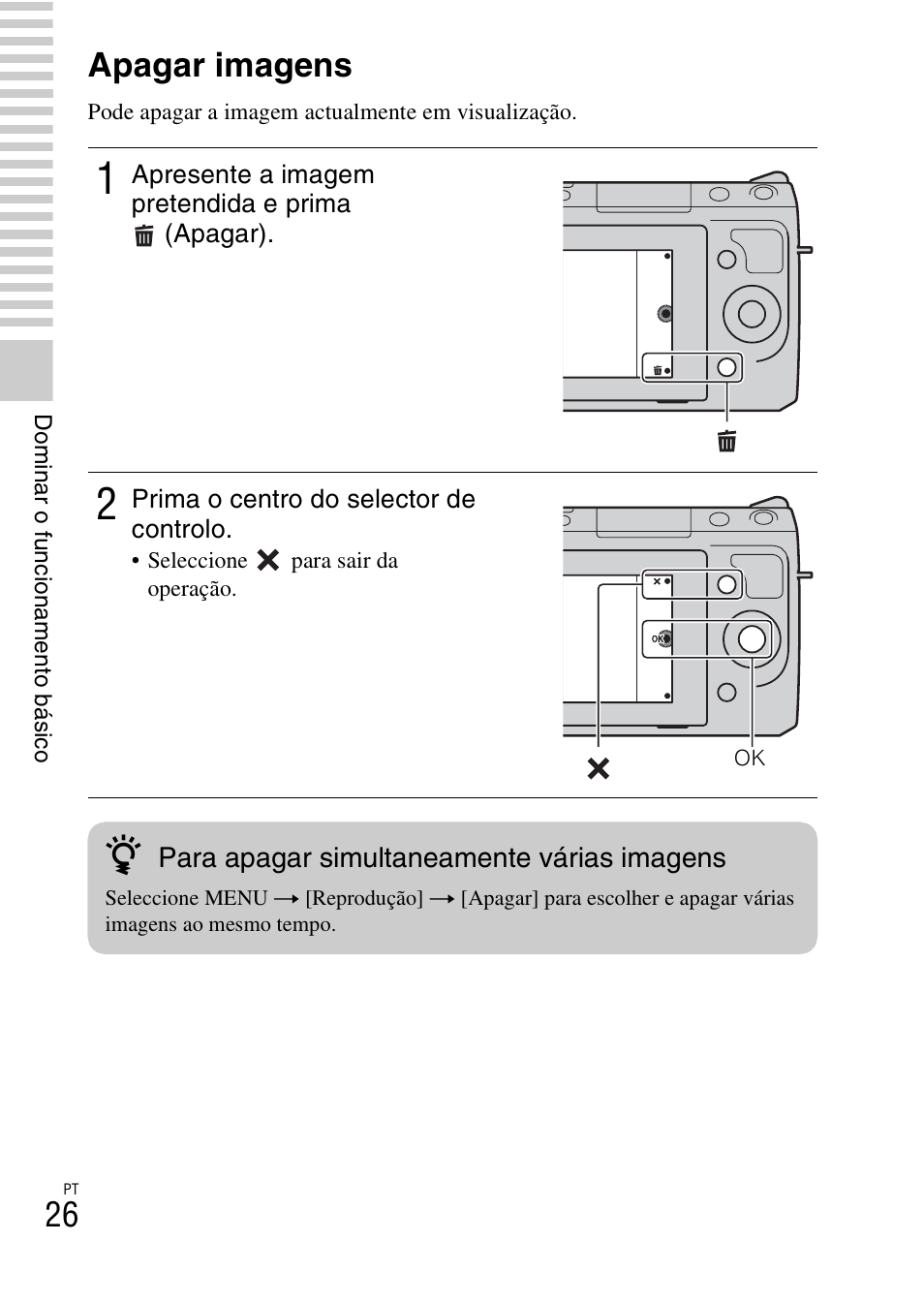 Apagar imagens | Sony NEX-F3 User Manual | Page 288 / 522