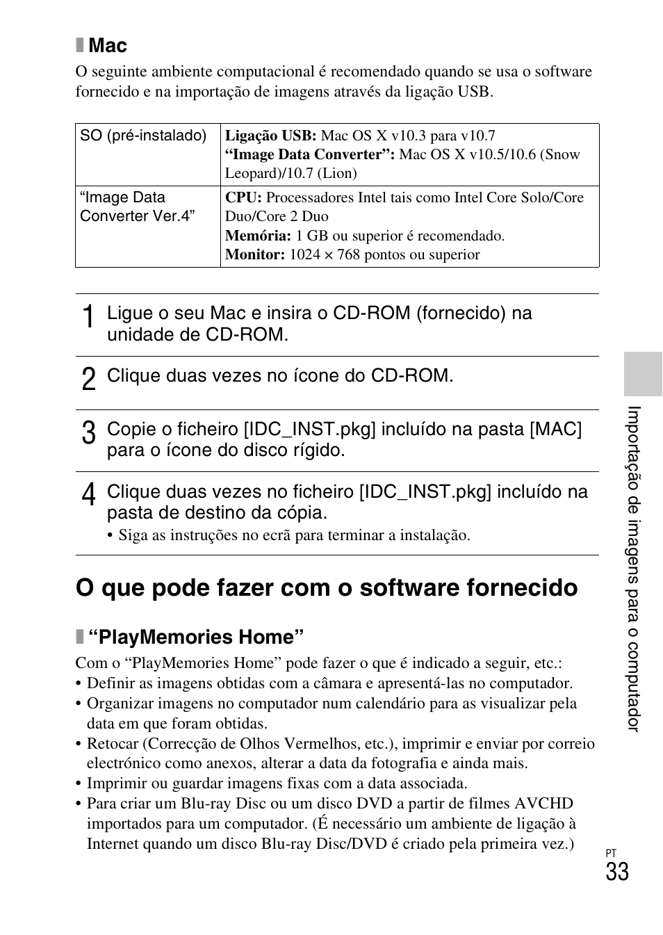 O que pode fazer com o software fornecido | Sony NEX-F3 User Manual | Page 295 / 522