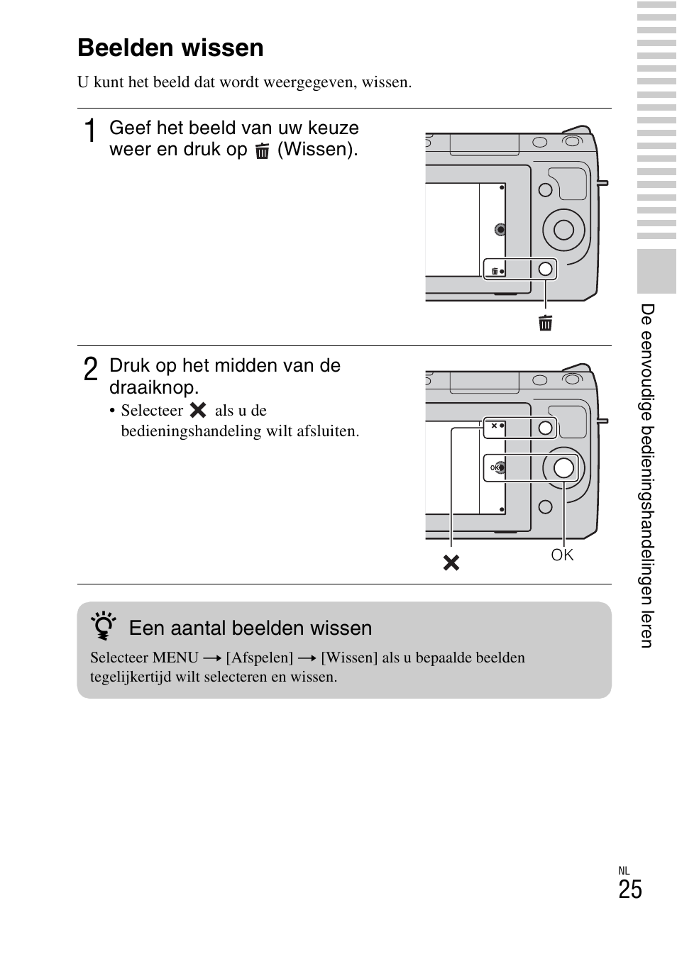 Beelden wissen | Sony NEX-F3 User Manual | Page 339 / 522