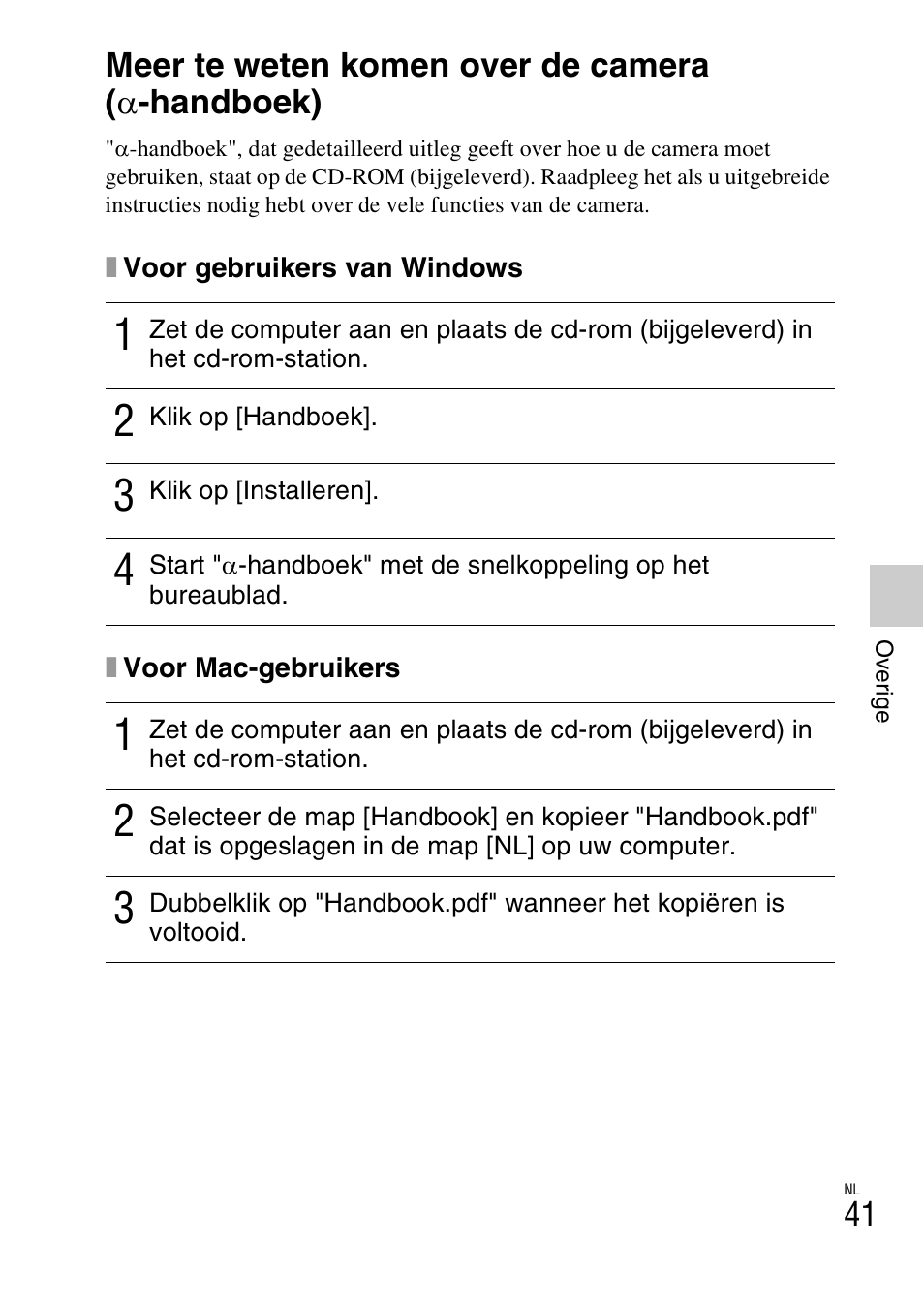 Meer te weten komen over de camera (a-handboek) | Sony NEX-F3 User Manual | Page 355 / 522