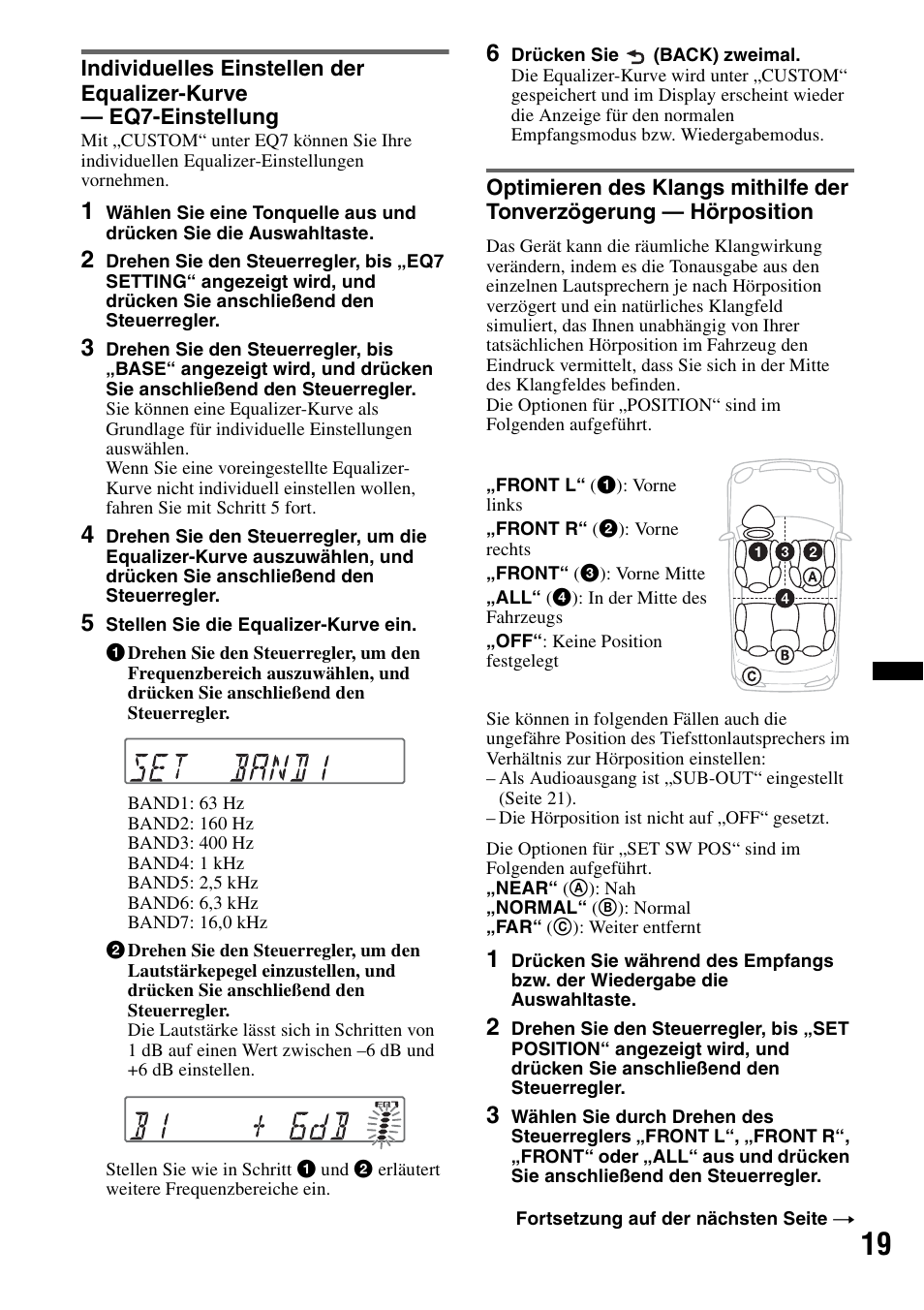 Seite 19), Seite 19 | Sony CDX-GT550UI User Manual | Page 45 / 140