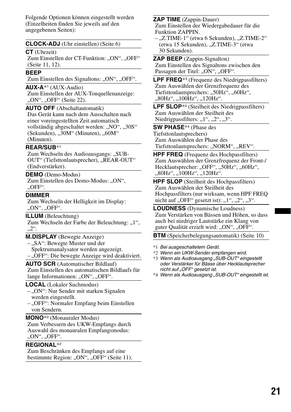 Seite 21 | Sony CDX-GT550UI User Manual | Page 47 / 140