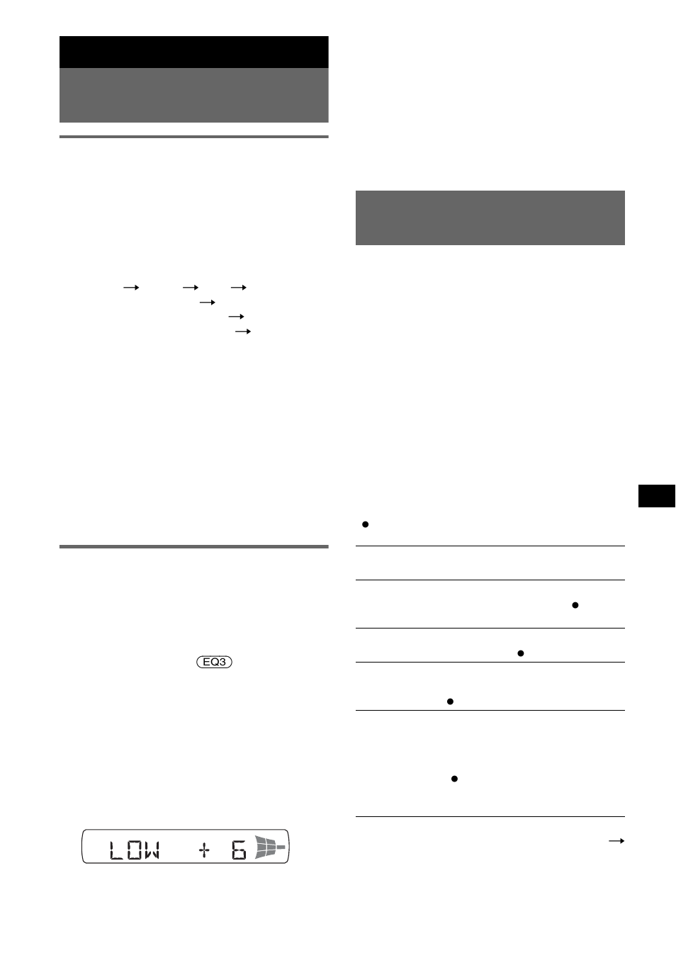 Altre funzioni, Modifica delle impostazioni audio, Regolazione delle voci di impostazione - set | Regolazione delle voci di impostazione — set, Altre funzioni modifica delle impostazioni audio | Sony CDX-M10 User Manual | Page 105 / 116