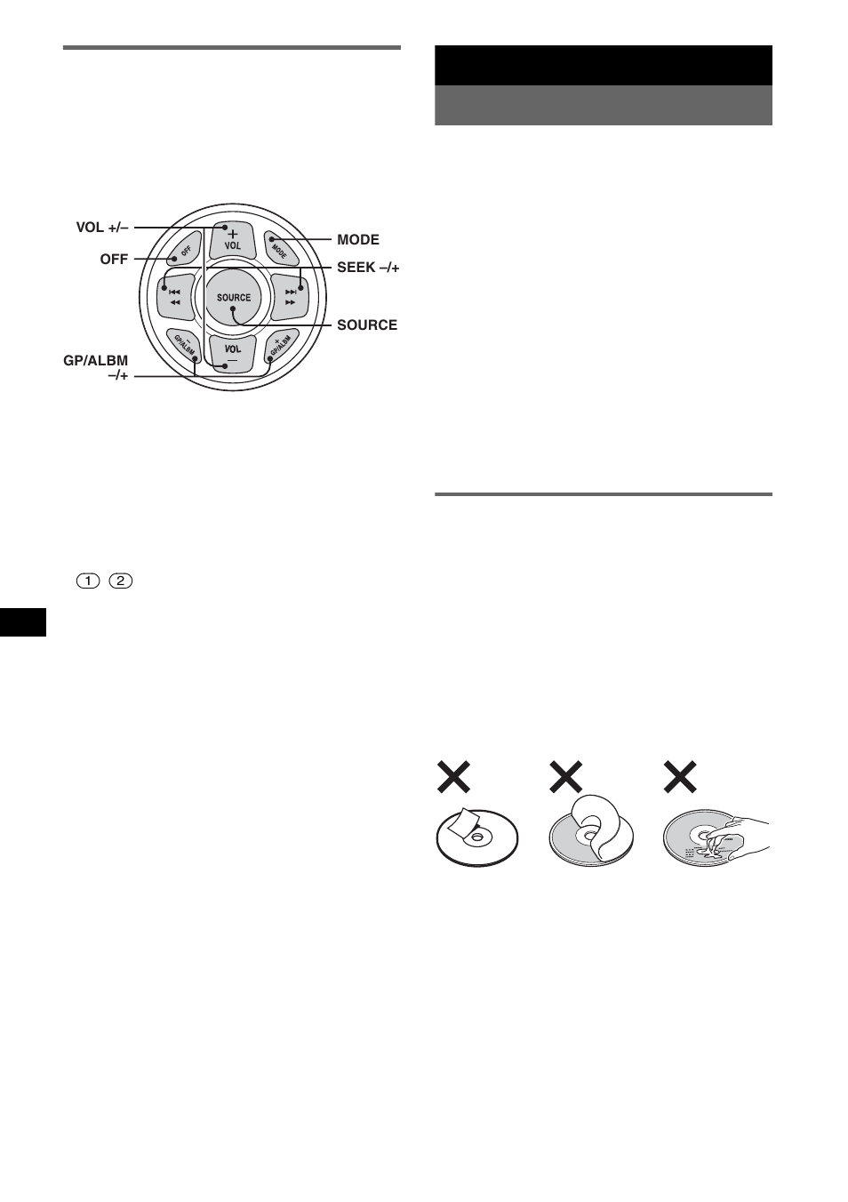 Telecomando rm-x11m per uso in ambiente marino, Informazioni aggiuntive, Precauzioni | Note sui dischi, Informazioni aggiuntive precauzioni | Sony CDX-M10 User Manual | Page 108 / 116