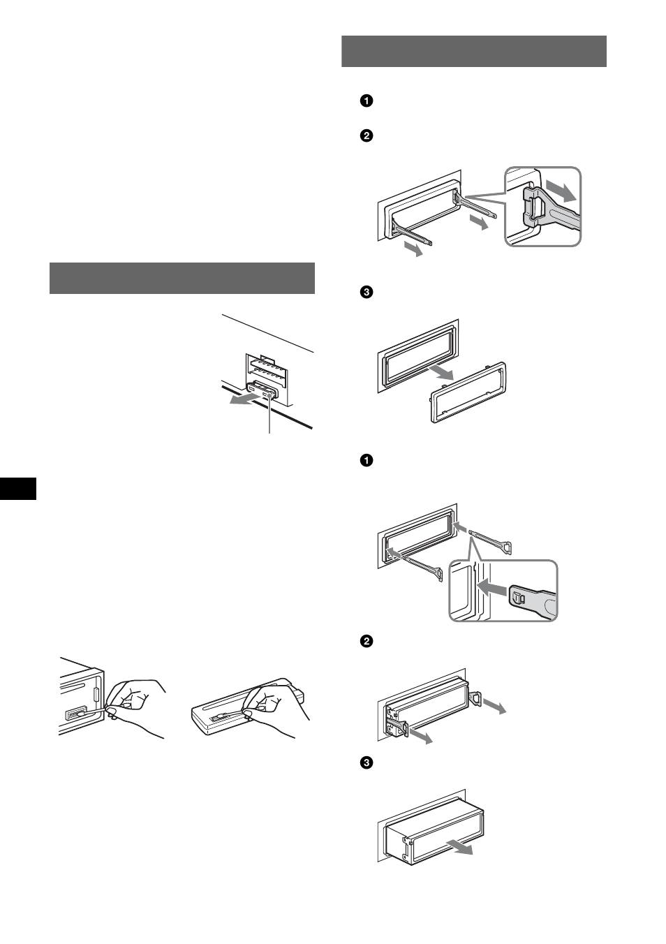 Manutenzione, Rimozione dell’apparecchio, Manutenzione rimozione dell’apparecchio | Sony CDX-M10 User Manual | Page 110 / 116