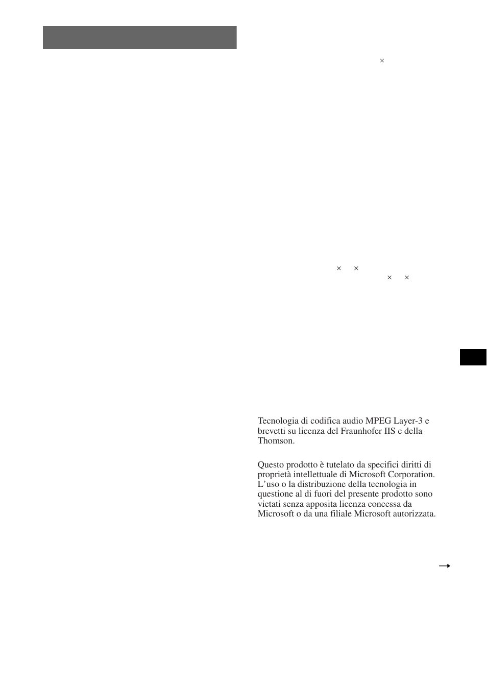 Caratteristiche tecniche | Sony CDX-M10 User Manual | Page 111 / 116