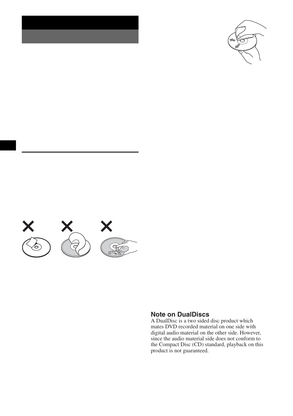 Additional information, Precautions, Notes on discs | Additional information precautions | Sony CDX-M10 User Manual | Page 14 / 116