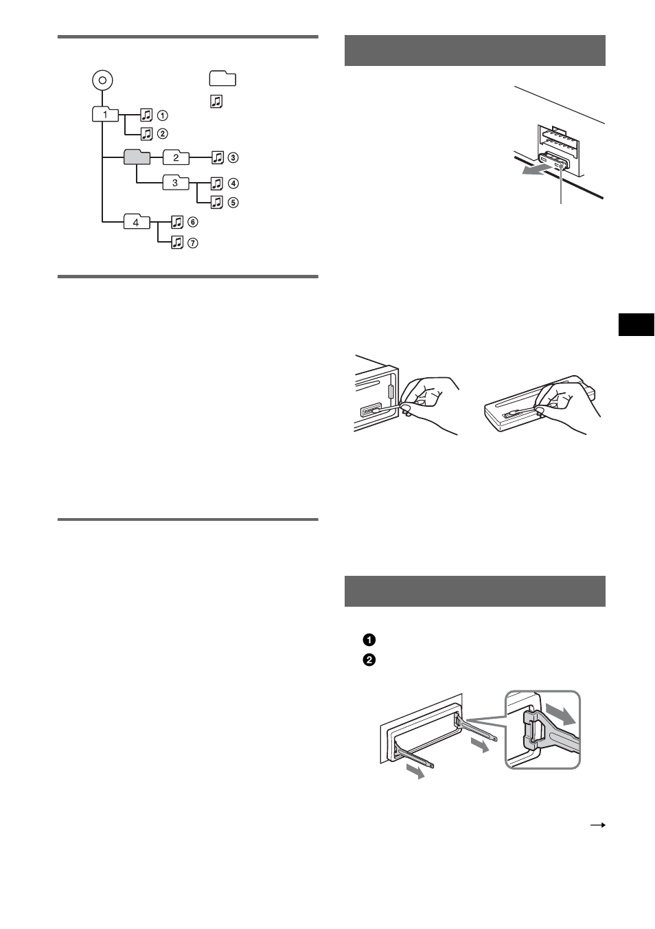 Playback order of mp3/wma files, About mp3 files, About wma files | Maintenance, Removing the unit, Maintenance removing the unit, Playback order of mp3/wma files about mp3 files | Sony CDX-M10 User Manual | Page 15 / 116