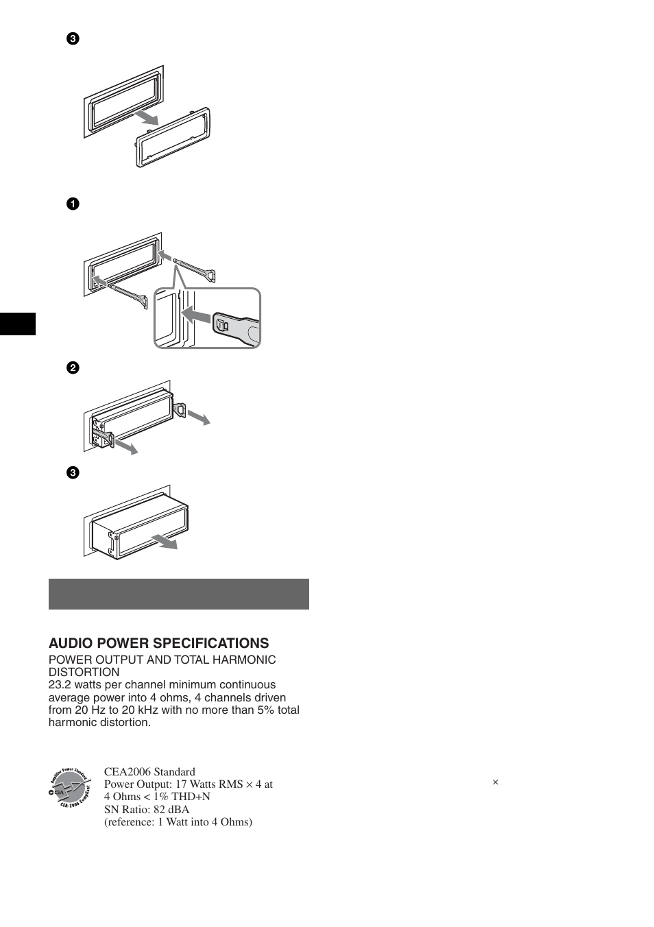 Specifications | Sony CDX-M10 User Manual | Page 16 / 116