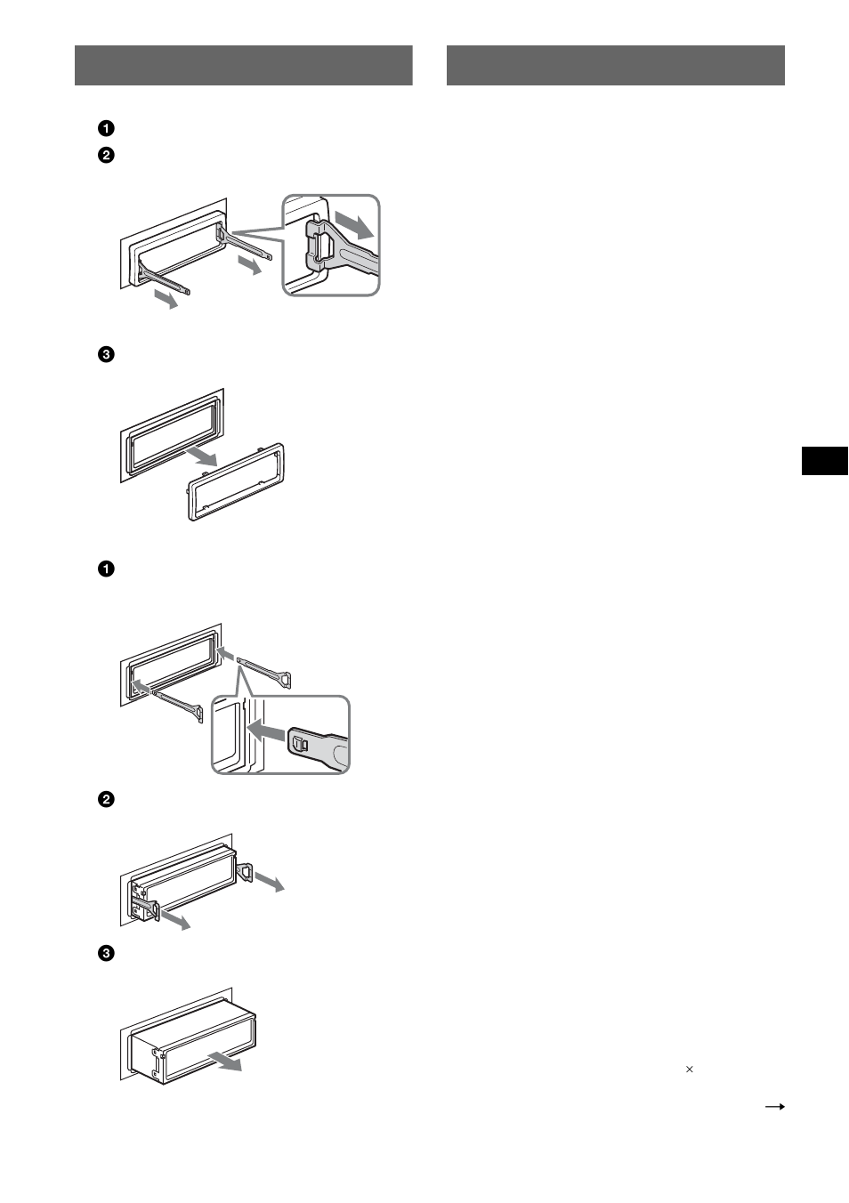 Retrait de l’appareil, Spécifications, Retrait de l’appareil spécifications | Sony CDX-M10 User Manual | Page 35 / 116