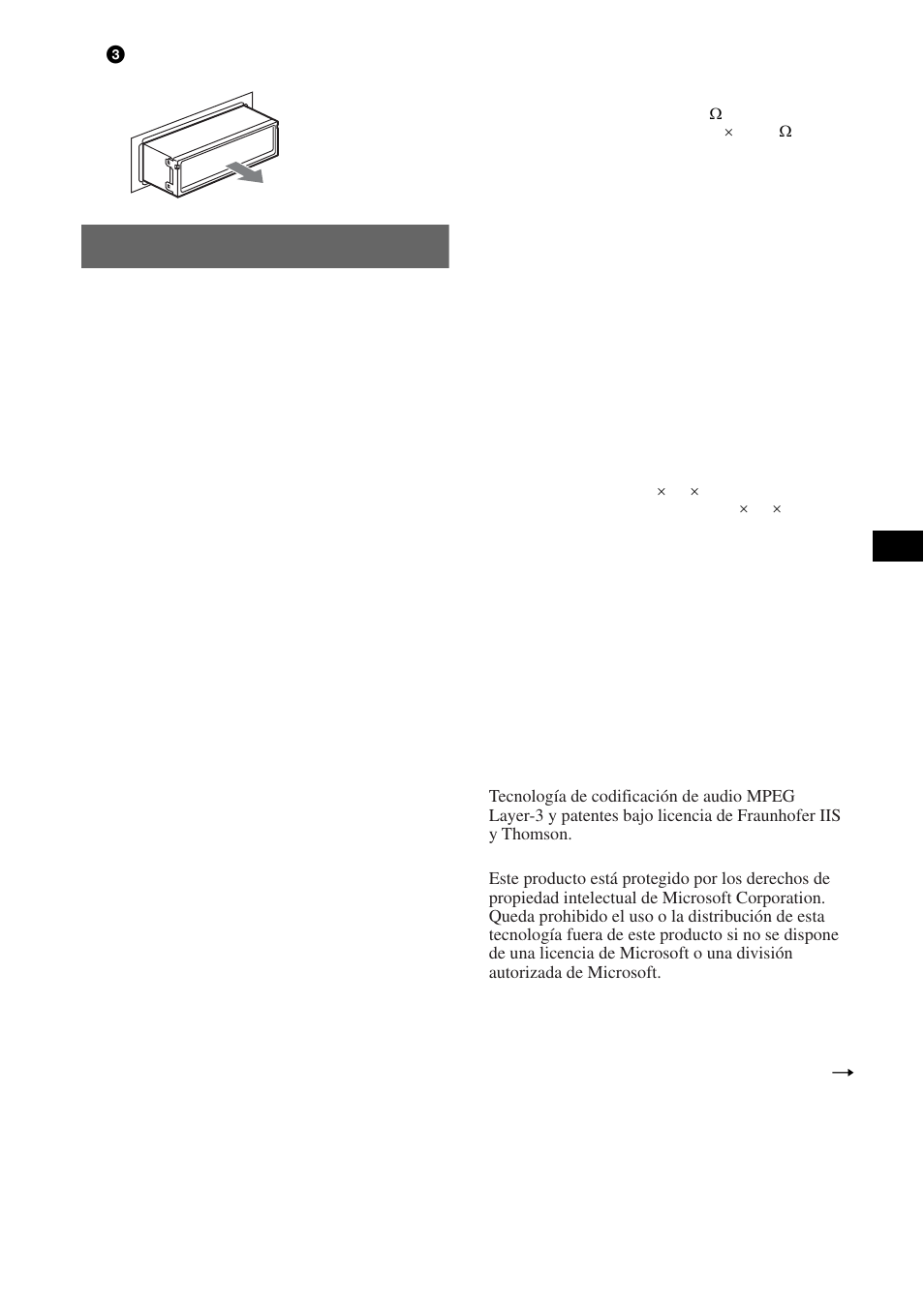 Especificaciones | Sony CDX-M10 User Manual | Page 55 / 116