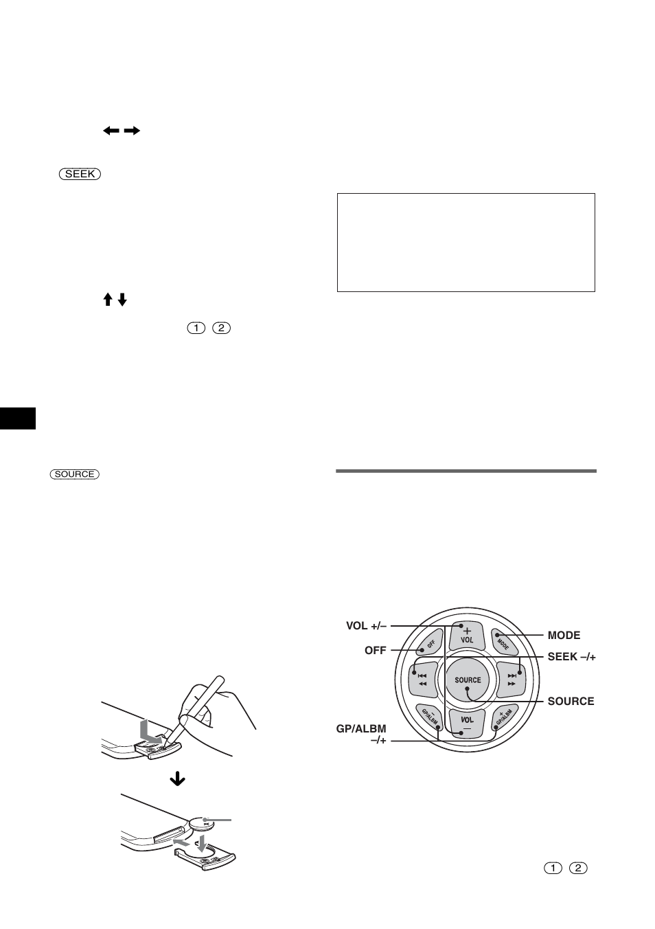 Bootstaugliche fernbedienung rm-x11m | Sony CDX-M10 User Manual | Page 70 / 116