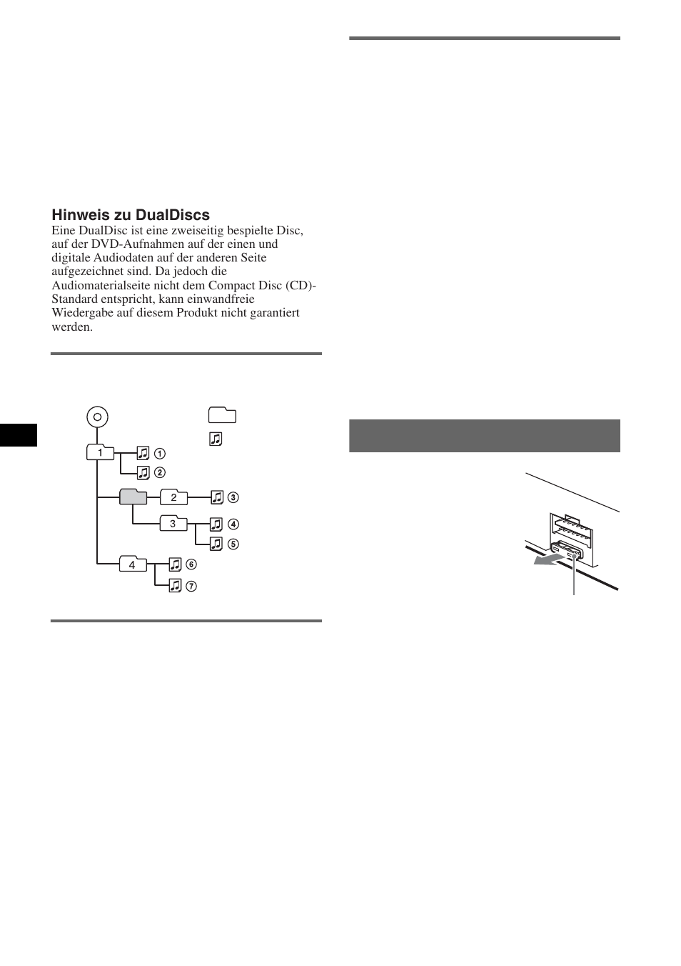 Wiedergabereihenfolge von mp3-/ wma-dateien, Mp3-dateien, Wma-dateien | Wartung | Sony CDX-M10 User Manual | Page 72 / 116