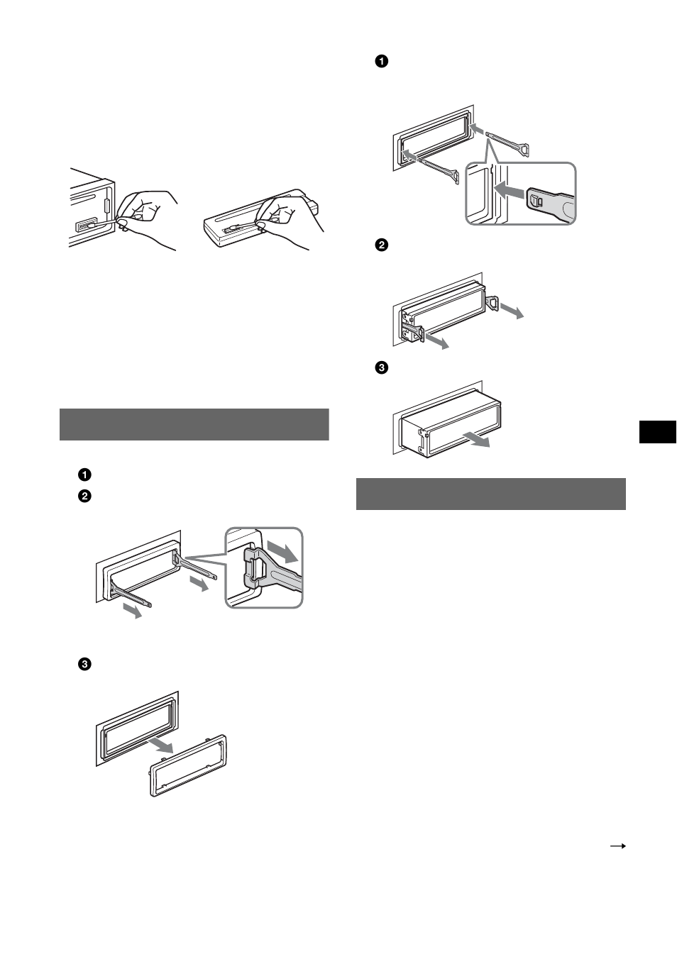 Ausbauen des geräts, Technische daten, Ausbauen des geräts technische daten | Sony CDX-M10 User Manual | Page 73 / 116