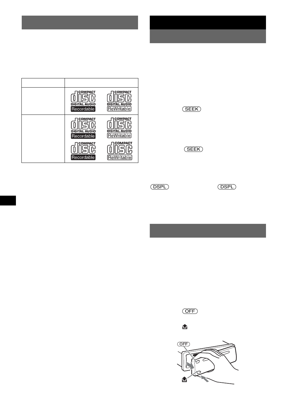 Welkom, Aan de slag, De klok instellen | Het voorpaneel verwijderen, De klok instellen het voorpaneel verwijderen, Aan de slag de klok instellen | Sony CDX-M10 User Manual | Page 80 / 116