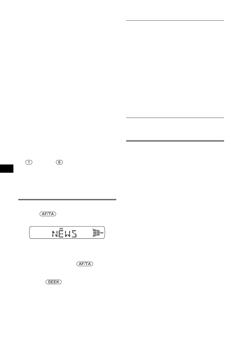 Pty selecteren, Ct instellen, Pty selecteren ct instellen | Sony CDX-M10 User Manual | Page 86 / 116