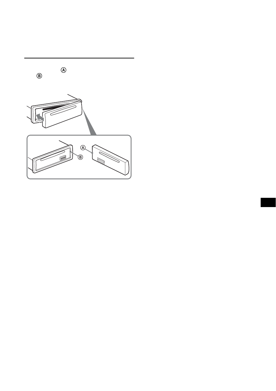 Installazione del pannello anteriore | Sony CDX-M10 User Manual | Page 99 / 116