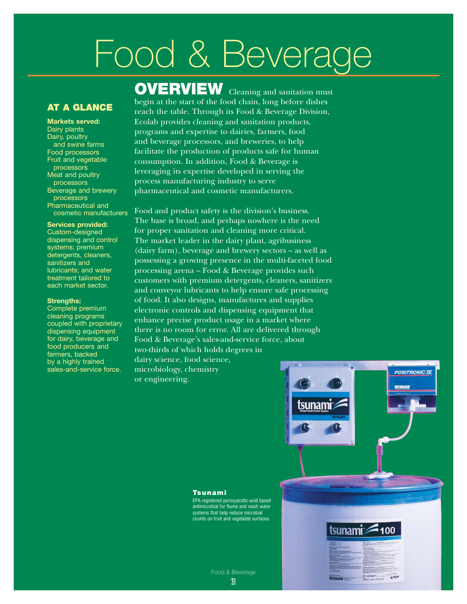 Food & beverage, Division, Overview | Anetsberger Brothers Food & Beverage Maker User Manual | Page 2 / 6