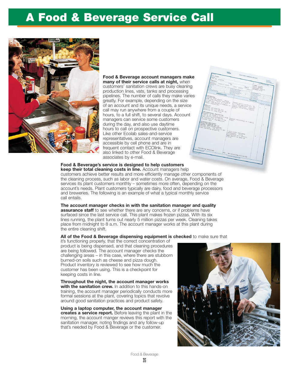 A food & beverage service call | Anetsberger Brothers Food & Beverage Maker User Manual | Page 6 / 6