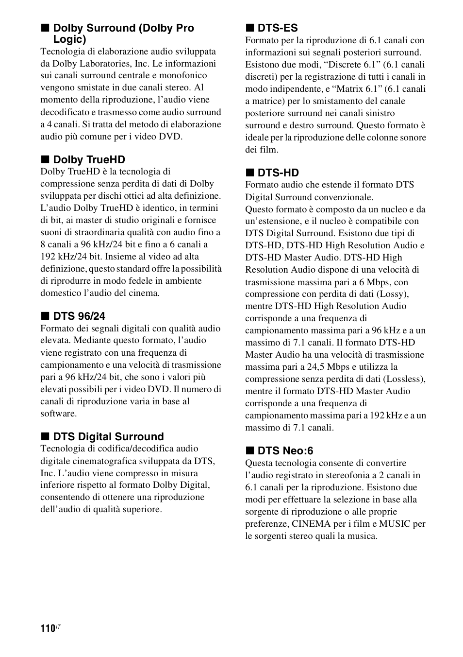 Sony STR-DH800 User Manual | Page 110 / 252