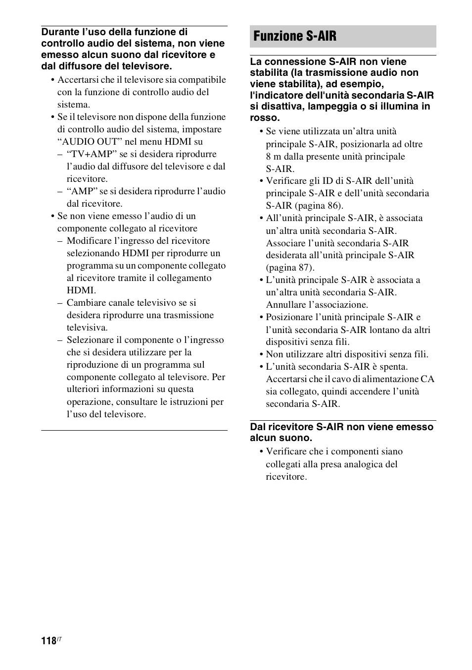 Funzione s-air | Sony STR-DH800 User Manual | Page 118 / 252