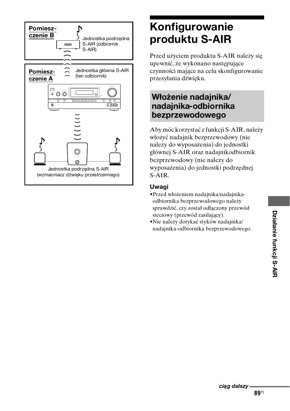 Konfigurowanie produktu s-air | Sony STR-DH800 User Manual | Page 211 / 252