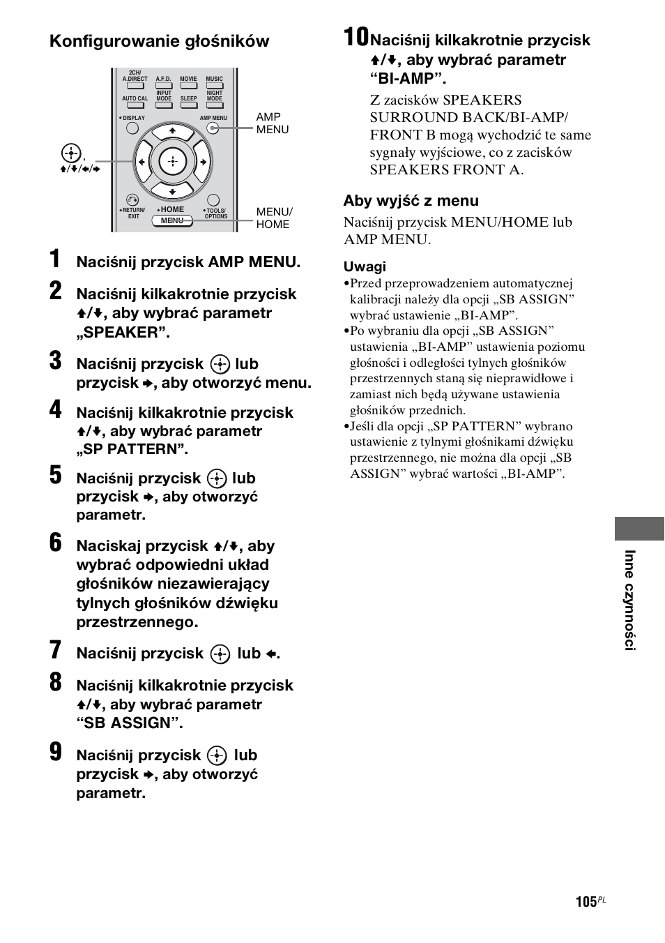 Konfigurowanie głośników | Sony STR-DH800 User Manual | Page 227 / 252