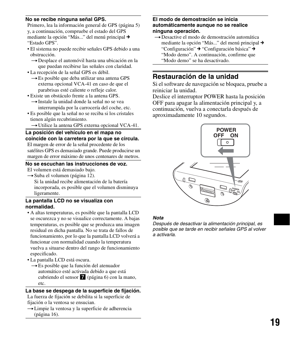 Restauración de la unidad | Sony NV-U51F User Manual | Page 111 / 148