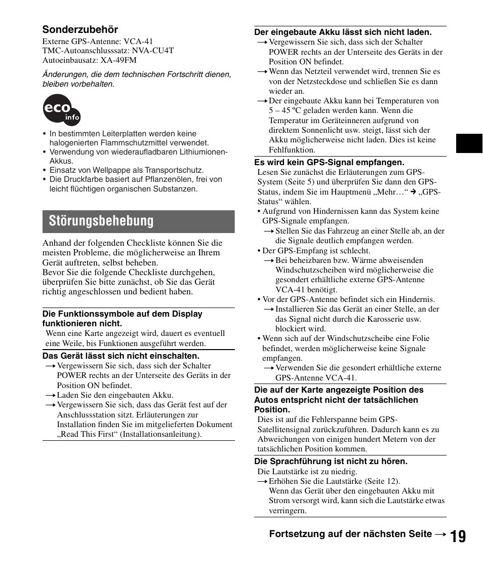 Störungsbehebung | Sony NV-U51F User Manual | Page 35 / 148