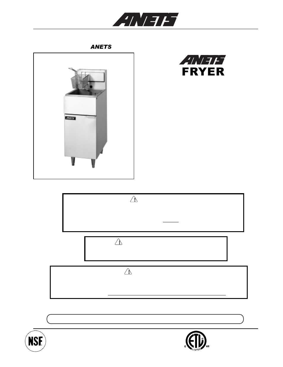 Anetsberger Brothers 14VFS User Manual | 20 pages