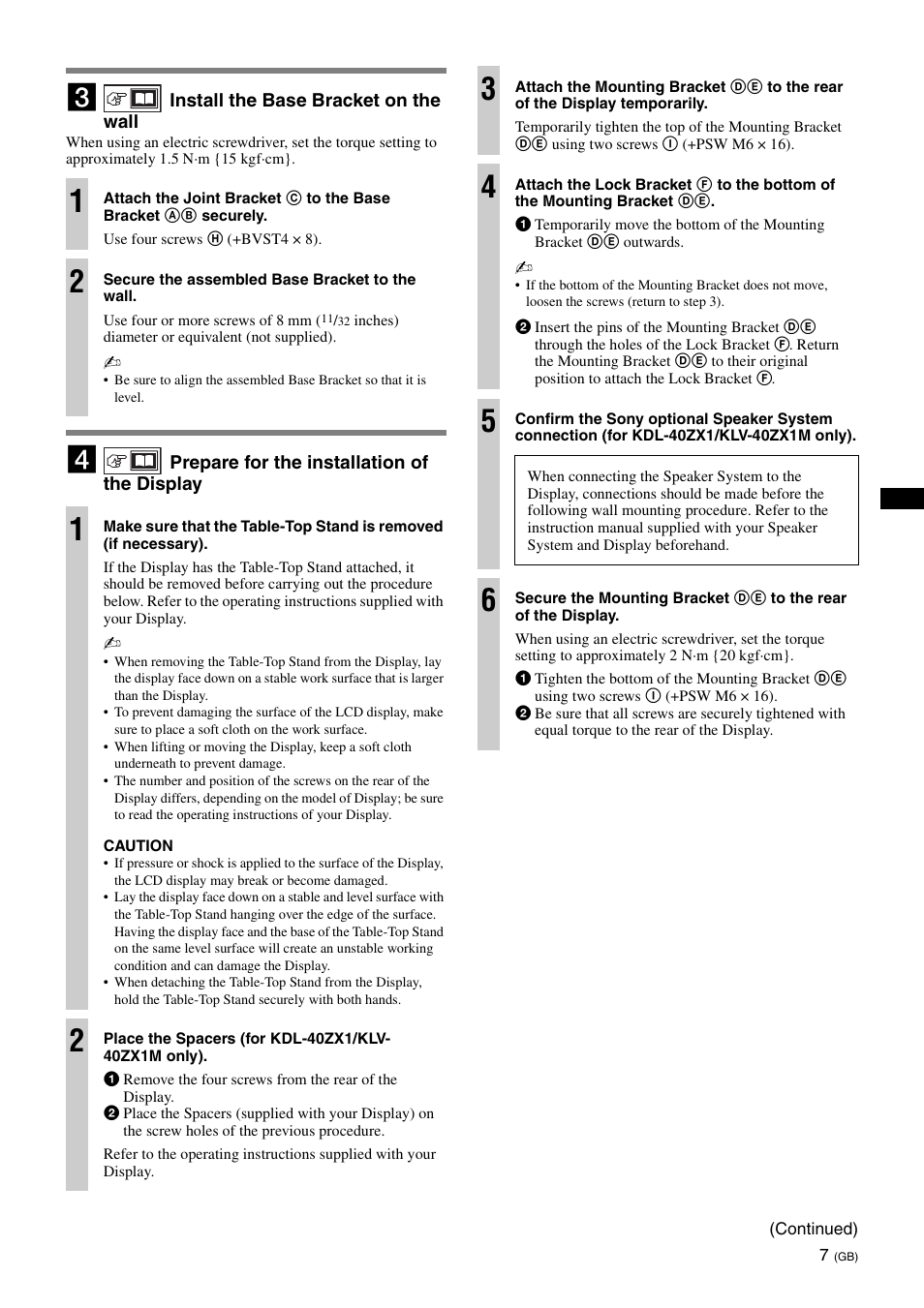 Sony SU-WL700 User Manual | Page 7 / 68