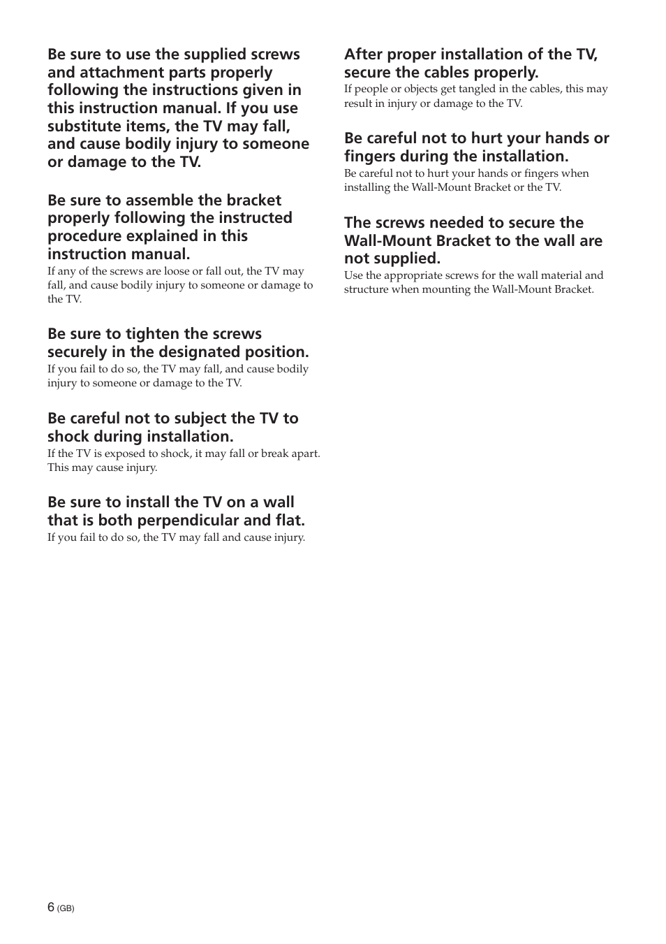 Sony SU-PW3M User Manual | Page 6 / 116