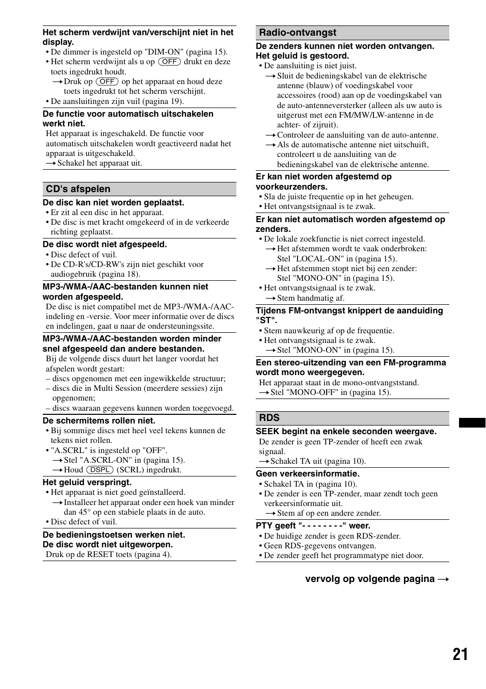 Sony CDX-GT434U User Manual | Page 107 / 112