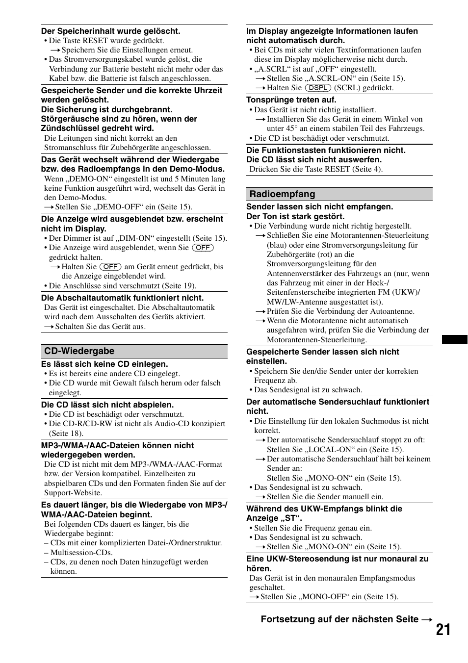 Sony CDX-GT434U User Manual | Page 41 / 112