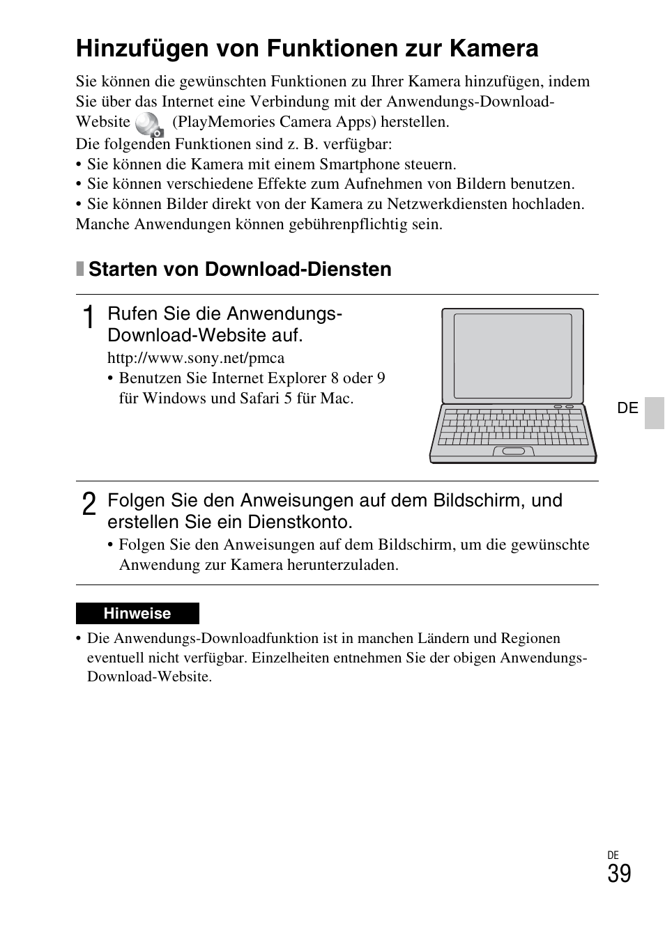 Hinzufügen von funktionen zur kamera | Sony NEX-6L User Manual | Page 167 / 627