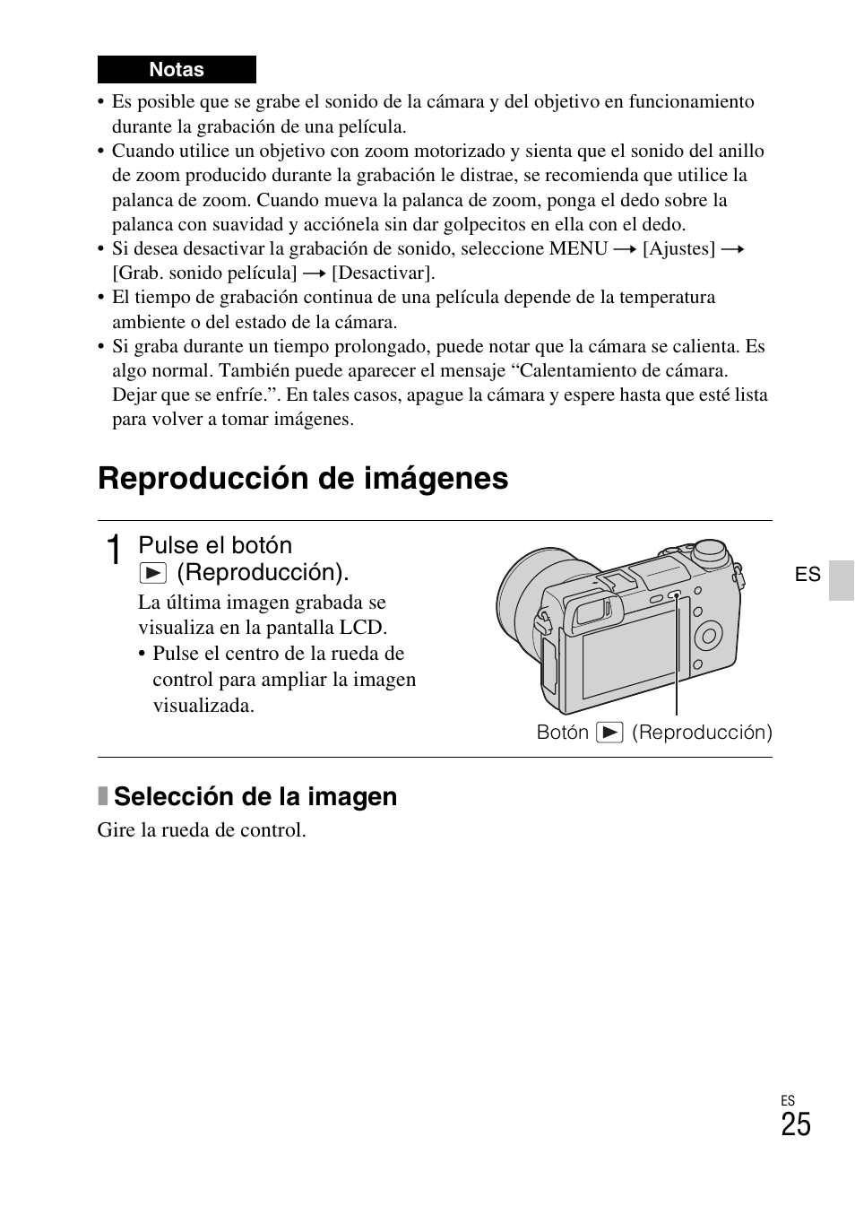 Reproducción de imágenes, Xselección de la imagen | Sony NEX-6L User Manual | Page 217 / 627